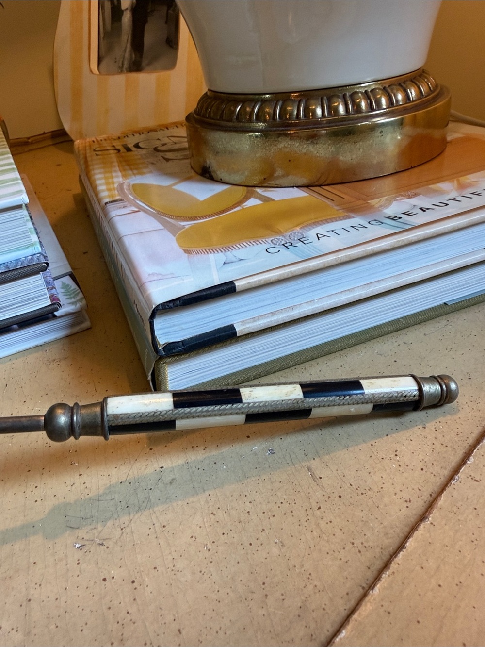 Mackenzie-Childs black and white check candle snuffer - Picture 3 of 5